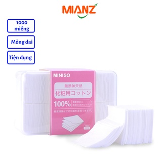 Bông tẩy trang MINISO NHẬT BẢN hộp 1000 miếng - Mianz Store