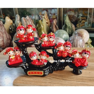 Bộ tượng Cô dâu - Chú rể (gồm 06 tượng + chân đế y hình)