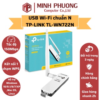Bộ chuyển đổi USB Wi-Fi Tốc độ 150Mbps TP-LINK TL-WN722N