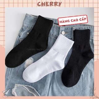 [Mã FAMARAL1 giảm 10K đơn 50K] Tất cổ ngắn nữ nam cao cấp, vớ nam nữ chất liệu cotton co giãn bốn chiều - Cherry Shop