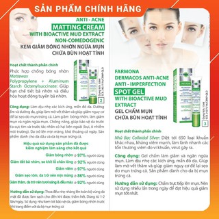 ✅ DERMACOS ANTI-ACNE MATTING CREAM - FARMONA - CREAM GIẢM BÓNG NHỜN NGỪA MỤN