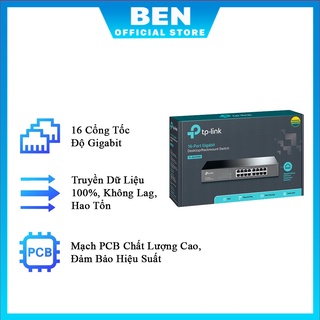 Bộ Chia Mạng Switch 16 Cổng RJ45 Tp-Link TL-SG1016D Tốc Độ 10/100/1000Mbps - Hàng Chính Hãng