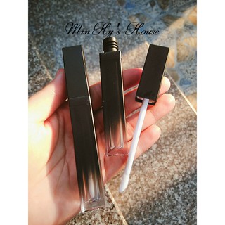 Vỏ son kem Ombre_đen vuông cao, nhám_nguyên liệu làm son handmade