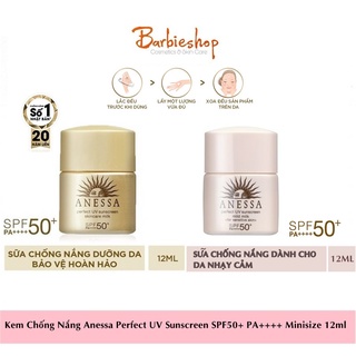 Kem Chống Nắng Anessa Perfect UV Sunscreen SPF50+ PA++++ Minisize 12ml