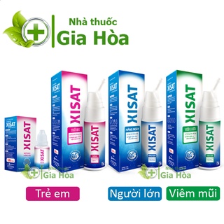 Xịt rửa mũi nước muối biển sâu Xisat người lớn và trẻ em (MERAP) (Xanh dương, hồng, xanh lá)