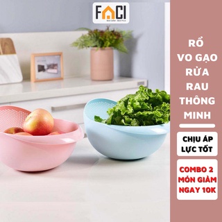 Rổ vo gạo rửa rau thông minh gạn nước tiện ích gia dụng đa năng tiện ích nhà bếp