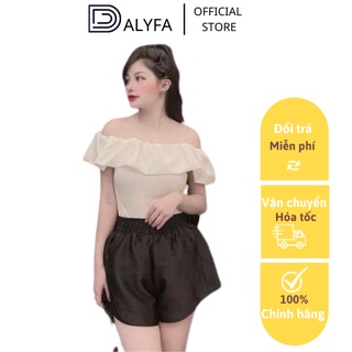 [ Hàng Cao Cấp ] Áo trễ vai nữ tay phồng DALYFA chất vải lụa kiểu hở vai siêu dễ phối đồ