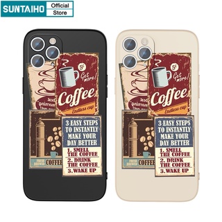 Ốp lưng iphone Ốp điện thoại Suntaiho silicon mềm in hình ly cà phê thích hợp cho iPhone 13 12 11 Mini Pro X XR XS Max 7/8 Plus
