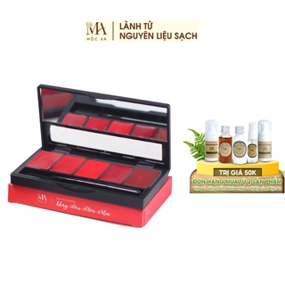 Khay Son Lì Hoa Mai Mộc An 5 Màu Tiết Kiệm, Không Chứa Chì, Dưỡng Môi Mềm Mịn 9g