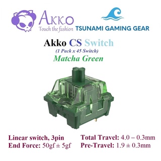 [Mã SKAMSALE03 giảm 10% đơn 200k] Bộ Switch bàn phím cơ Akko CS Switch - Matcha Green (45 switch) - Hàng chính hãng