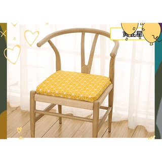 Đệm ngồi mút vải linen Họa tiết vàng - E01