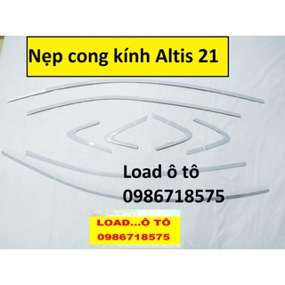 Nẹp Cong Kính Toyota Altis 2022-2021 Inox Cao Cấp