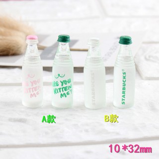 Mô hình chai nước trái cay trong suốt phụ kiện trang trí slime nhà búp bê