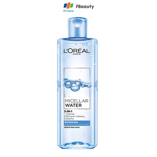 Nước tẩy trang tươi mát 3 In 1 L'Oreal Paris Micellar Water Refreshing 400ml
