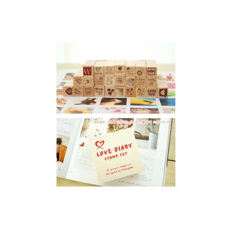 HỘP CON DẤU MỘC BẰNG GỖ LOVE DIARY tại Corgi Shop