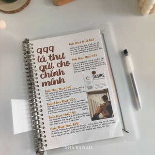 Sổ còng bìa nhựa cứng kèm giấy &amp; 4 tab phân trang Binder Note