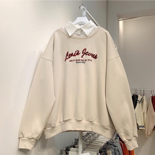 210788 Sweater nỉ bông LEAIS , áo nỉ cổ tròn nữ ulzzang freesize