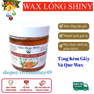 (Hàng Cao Cấp) Wax lông tinh chất nhân sâm Shiny (TẶNG kèm giấy chuyên dụng và que wax)