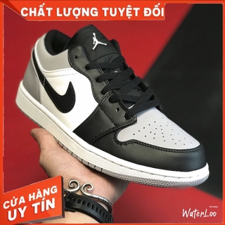 [FREESHIP+HỘP+QUÀ] Giày Thể Thao Sneakers AIR JORDAN 1 Low shadow thấp cổ màu đen gót xám