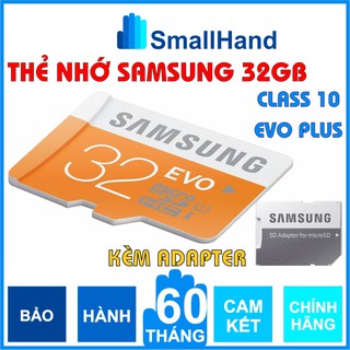 Thẻ nhớ MicroSD SamSung 32GB Chính hãng – Bảo hành 5 năm – Evo Plus Class 10 – Kèm Adapter