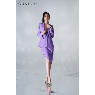 Áo blazer nữ màu tím vải tuyết Ý Gunich