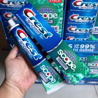 Kem đánh răng Crest Complete Extra Whitening Scope 232 g từ mỹ
