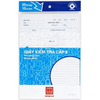 [Mã LIFEB04ALL giảm 10% tối đa 15K đơn 0Đ] GiấyKiểmTraHồngHàCấp2,3