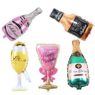 BÓNG NHÔM LY, CHAI CHAMPAGNE SIZE LỚN - NHỎ BONG BÓNG TRANG TRÍ SINH NHẬT SỰ KIỆN