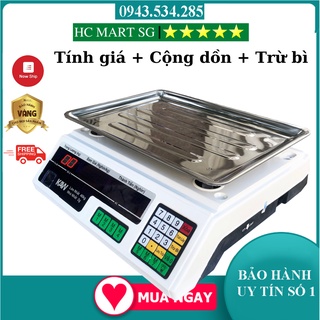 ✔️ Cân Điện Tử Tính Tiền Siêu Thị - Tự Tính Tiền, Sạc Pin, 40Kg, CHỐNG NƯỚC,  tính tiền hoa quả, thịt cá -BH UY TÍN