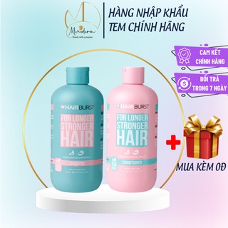 Cặp dầu gội xả Hairburst For Longer Stronger Hair Shampoo and Conditioner kích thích tóc mọc dài hơn chắc khỏe hơn 350ml