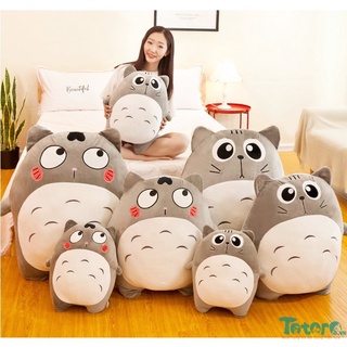 Thú bông gấu bông Totoro lông mịn tròn cầm lá Siêu mập ú