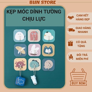 Móc dán tường treo đồ hình hoạt hình Miếng dính tường chịu lực Móc treo đồ dán tường siêu dính