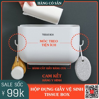 [Hàng Quảng Châu] Kệ hộp đựng giấy vệ sinh đa năng treo nhà tắm cao cấp