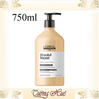 Dầu xả chăm sóc tóc hư tổn L'ORÉAL Serie Expert Lipidium Absolut Repair - 750ml - Vàng