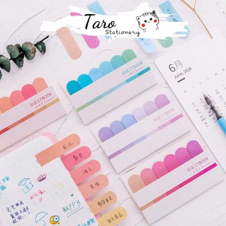 Giấy ghi chú label marker pastel đánh dấu ghi chú trang Taro Stationery