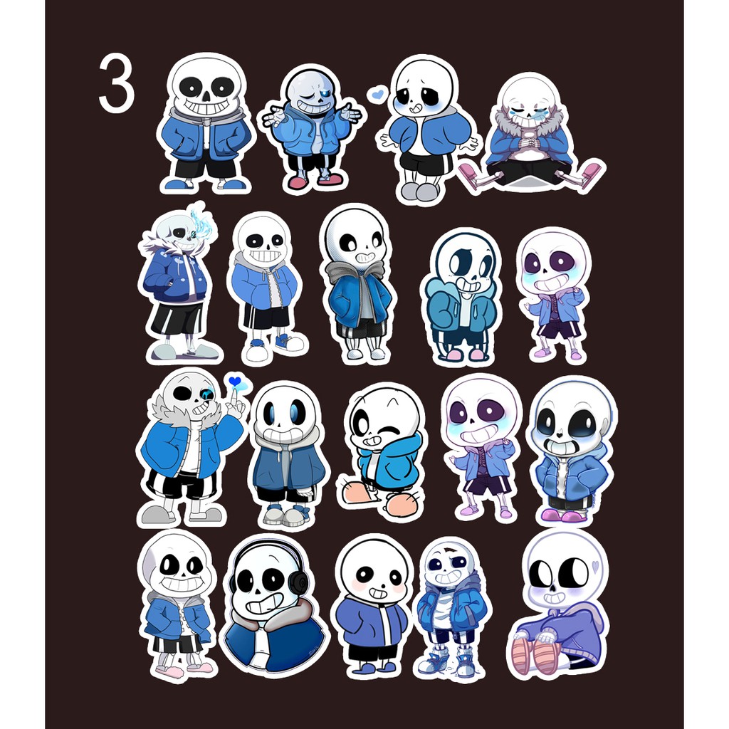 Sticker hình dán sans Undertale