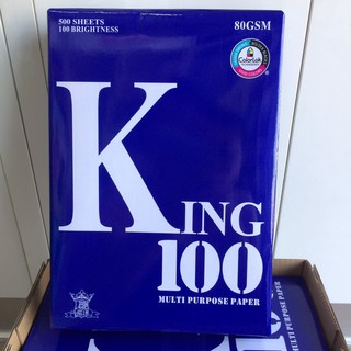 Giấy in văn phòng King 100 A4 ĐL70gsm 500 tờ 1 ram (Phong Nga Store)