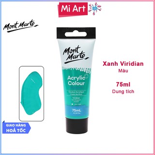Màu Acrylic Mont Marte 75ml - Viridian - Acrylic Colour Paint Signature 75ml (2.54oz) - MSCH7525