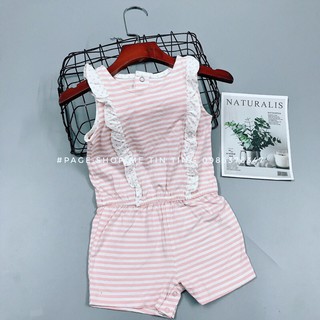 Body đùi cotton cho bé (kẻ.hồng 3m,9m,12m)
