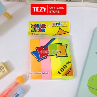 Giấy stick note nhiều màu giúp ghi nhớ công việc 100 tờ - TZ72111HN