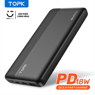 Pin Dự Phòng TOPK I1015P 18W QC 3.0 PD 18W 10000mAh Hỗ Trợ Sạc Nhanh
