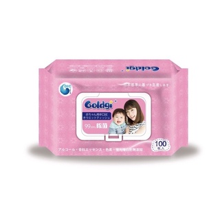 Khăn ướt kháng khuẩn GOLDGI Nhật Bản 100 tờ không mùi