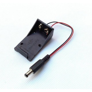 Hộp Đế PIN 9V ra jack DC đực 5.5x2.1mm