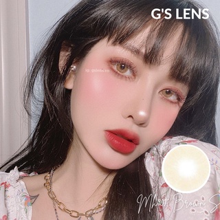 Lens Mắt Kính Áp Tròng Nâu Cam Best Seller Size S 14.2mm Có 0 Đến 6 Độ Cận Mh9011 Brown