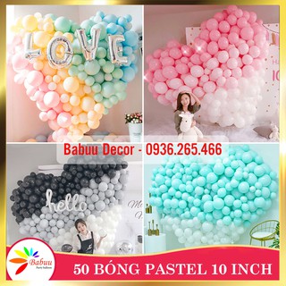 50 bóng pastel / macaron 10" trang trí sinh nhật cực rẻ