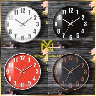 Đồng hồ treo tường  MÚI CAM -  kim trôi cao cấp ,màu sắc phong cách trẻ trung kích thước 30 cm