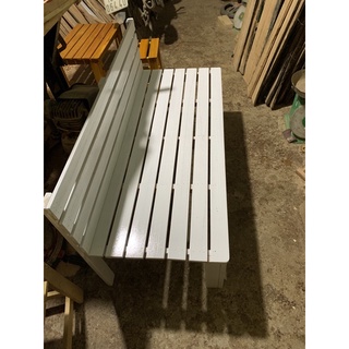 Ghế PALLET GỖ TỰ NHIÊN DECOR / 120x50 cao 65cm ( TRẮNG )