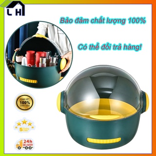 【Size Lớn】 Hộp đựng mỹ phẩm hình hình chim cánh cụt tròn có quai xách và nắp chống bụi -XQY18