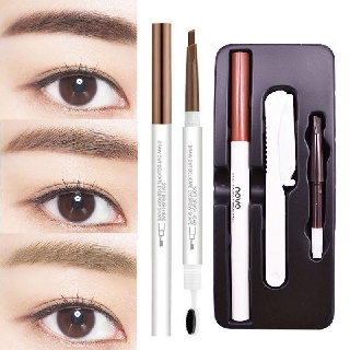 Bộ Kẻ Chân Mày 3 Món Novo Precise No.5253 (Chì kẻ mày + cọ chảy mày + lõi chì thay thế + dao cạo mày)