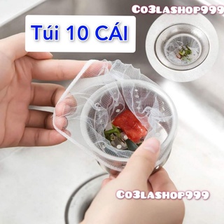 Túi 10 cái lưới lọc rác bồn rửa chén, tái sử dụng được (có 2 phân loại để lựa chọn)